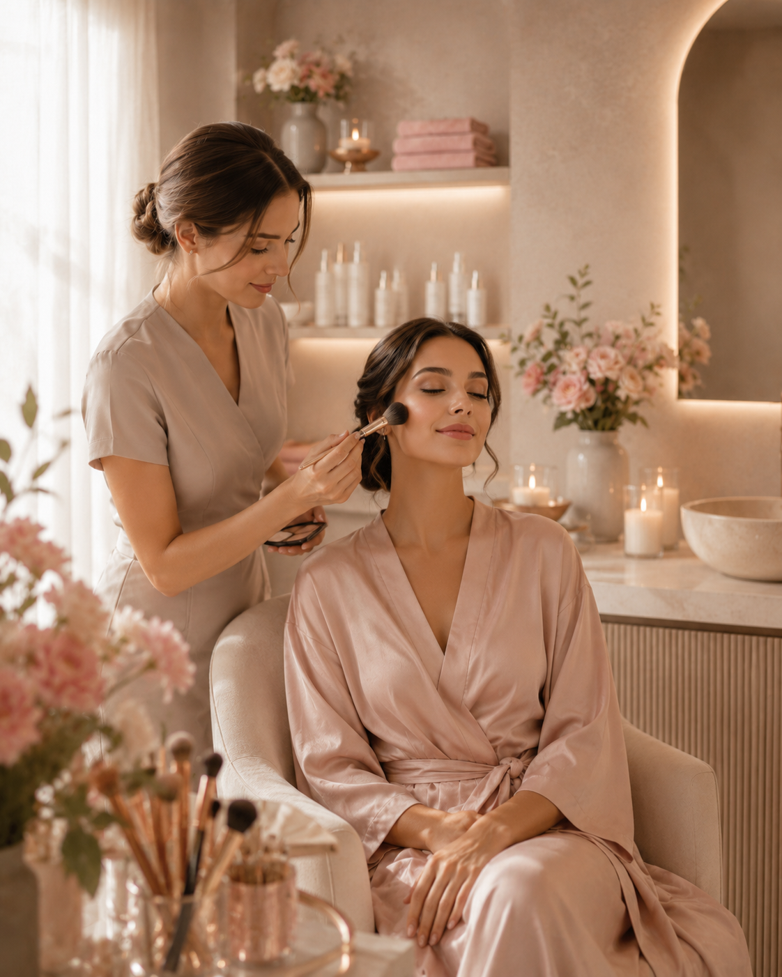Elegancki makijaż okazjonalny w beauty studio