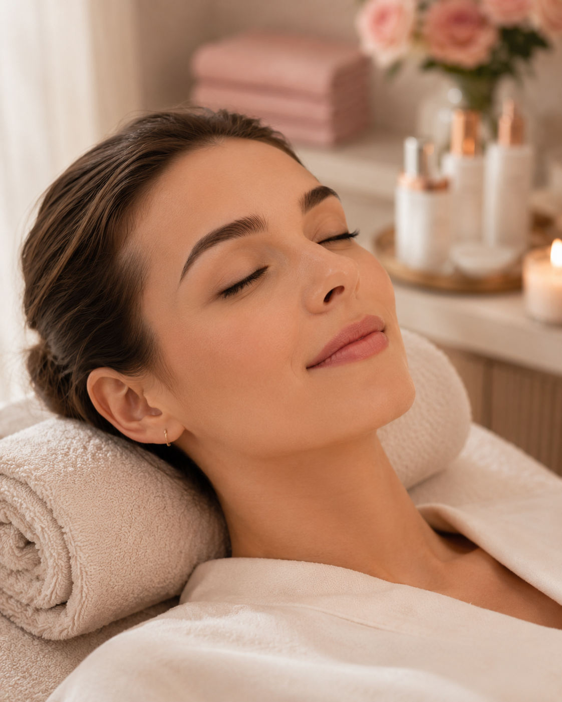 Naturalnie podkreślone brwi i rzęsy w premium beauty studio